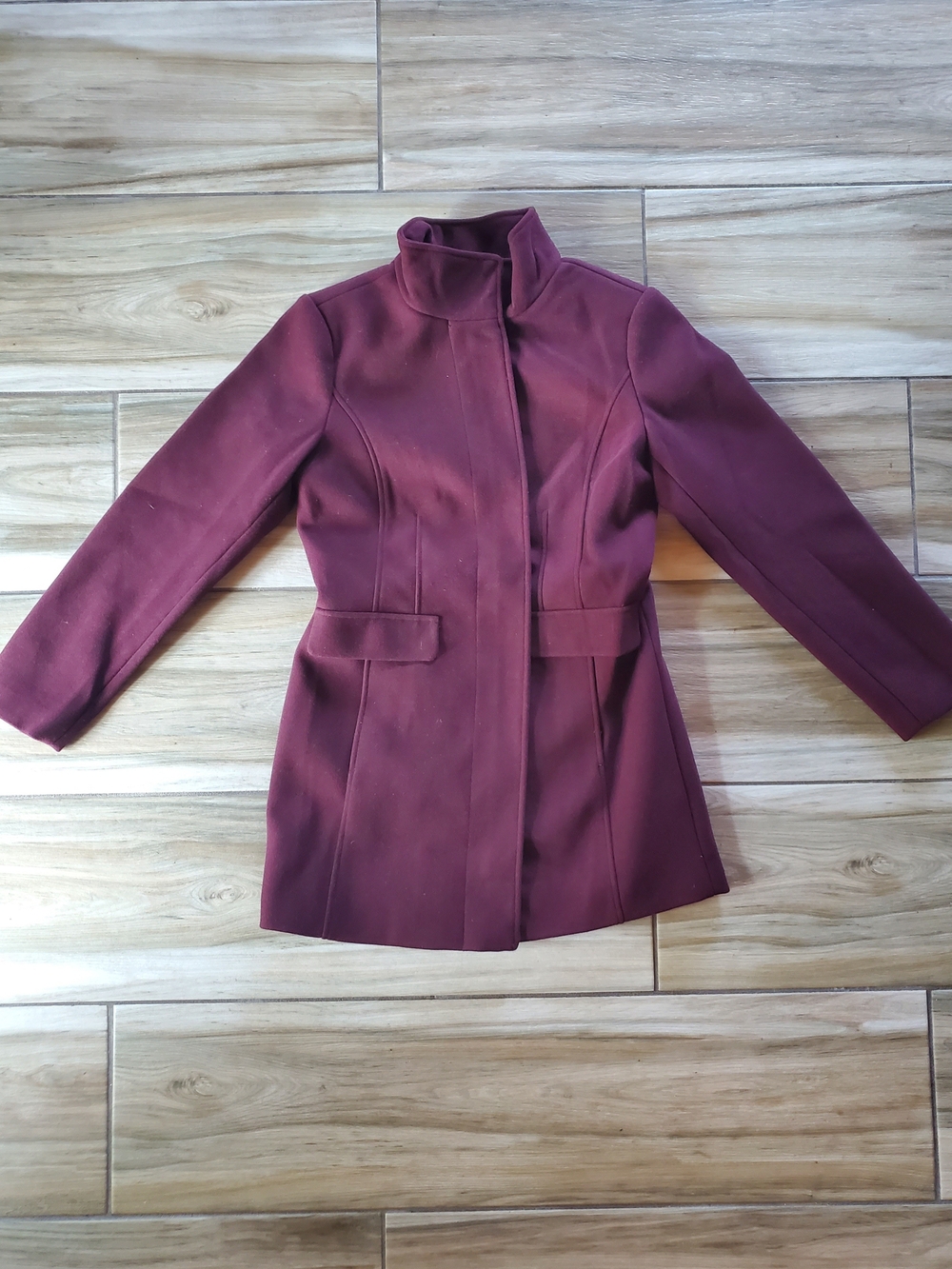Vince Camuto Women's Plum Stand-Collar Pea Coat Size Small